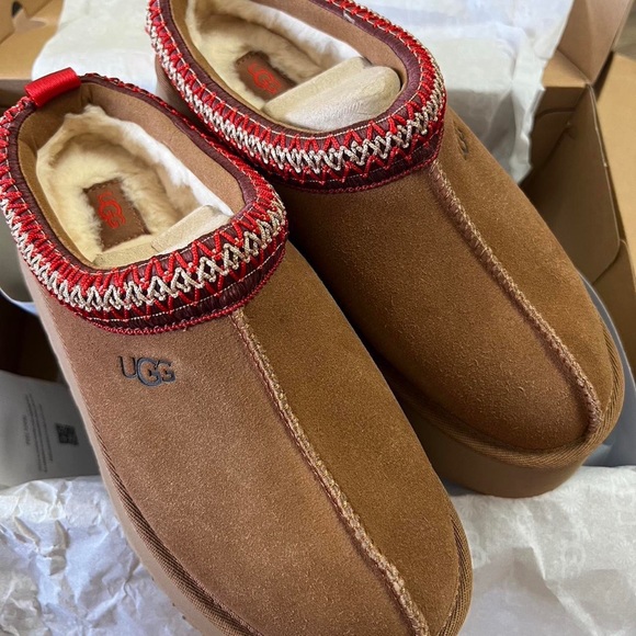 Ugg Women's Tazz Platform Slipper Chestnut 11 NEW - Picture 2 of 8
